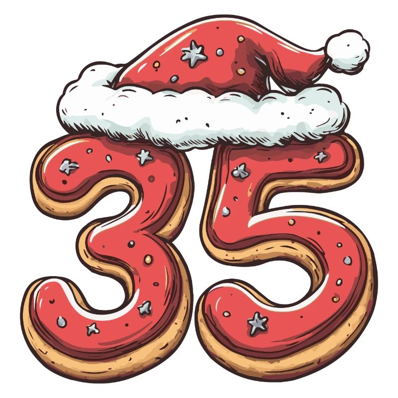 Biscuit de Noël à 35 chiffres