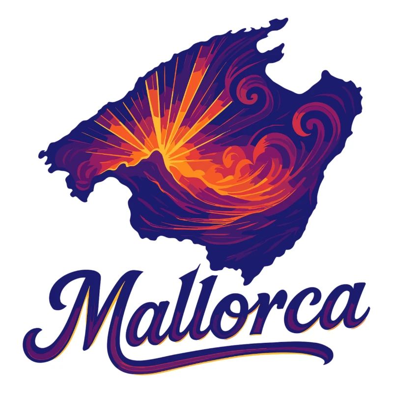 Mallorca Insel Urlaub Silhouette Sommer Geschenk
