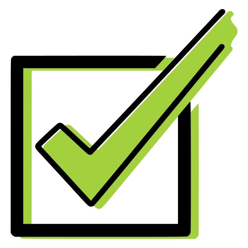 Häkchen Checkliste Box Comic