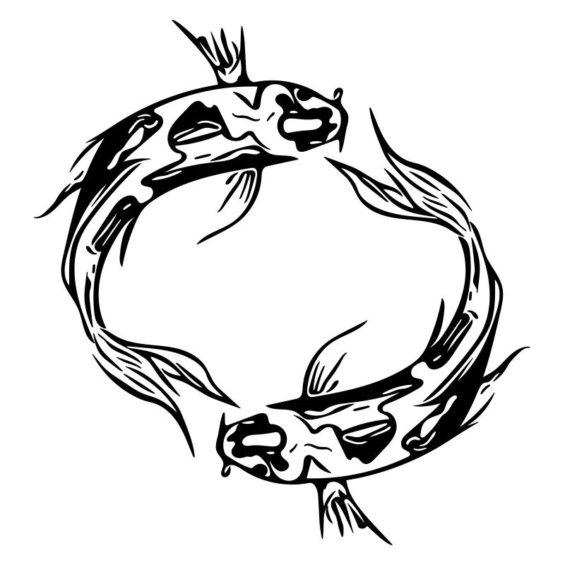 Two Vector Koi Carp Fish