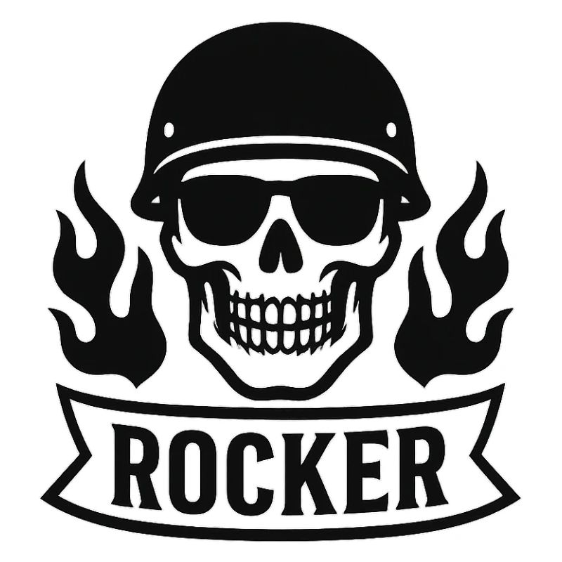 Flammen Skull Rocker