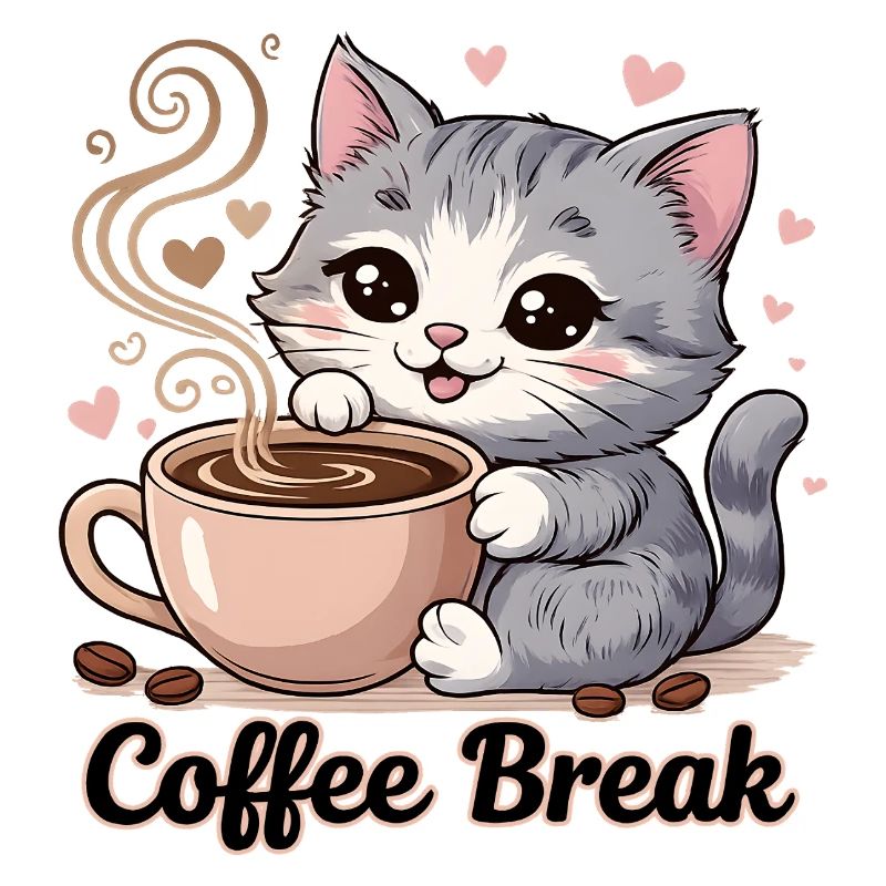 Chat mignon - Pause café