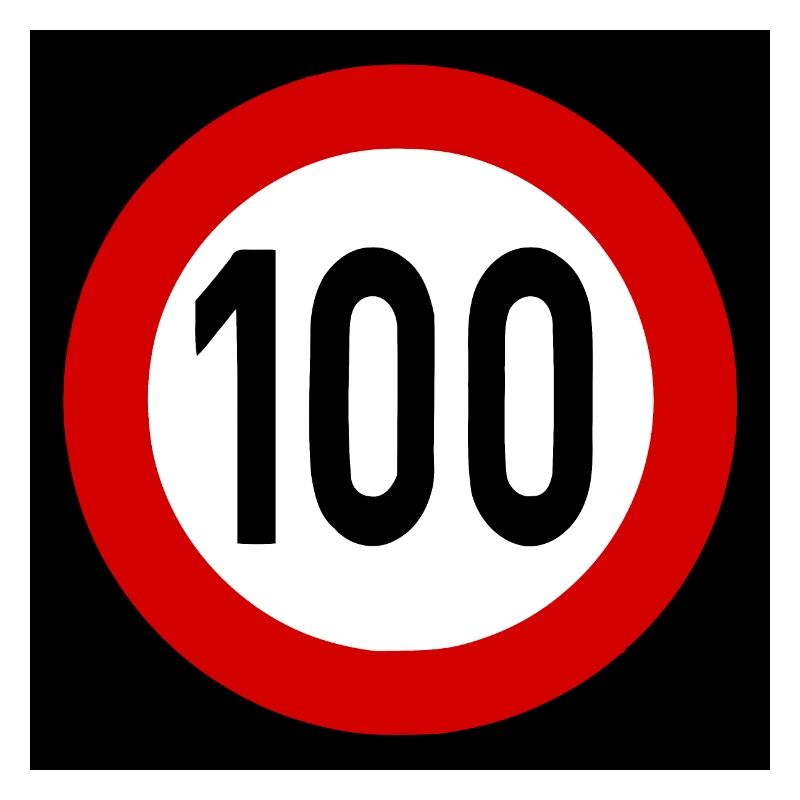 Geschwindigkeitsszeichen TempoLimit 100 Schild