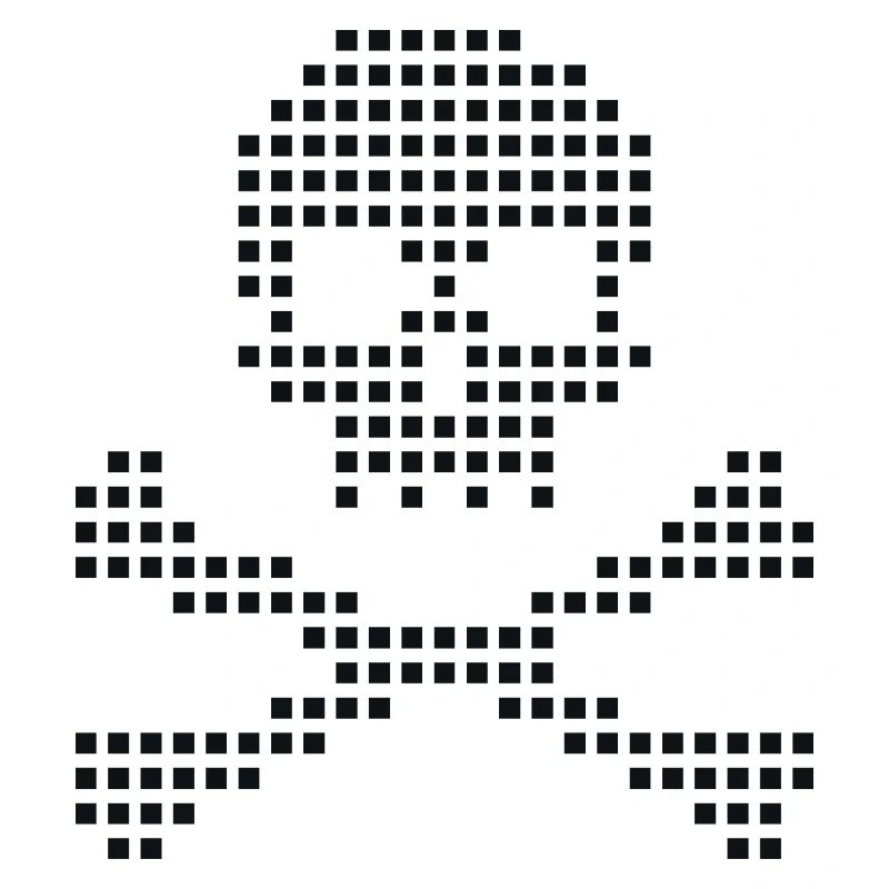 Pixel Skull Crossbones