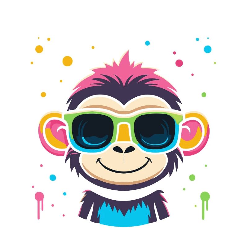 Singe Neon Lunettes