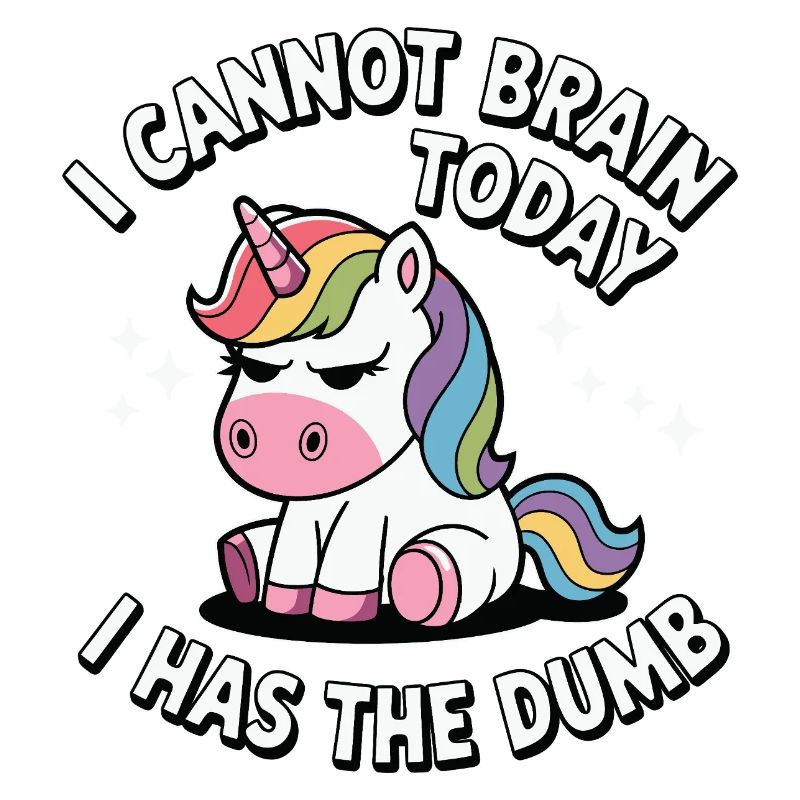 Unicorn Meme: Brain Today Floppy Gift
