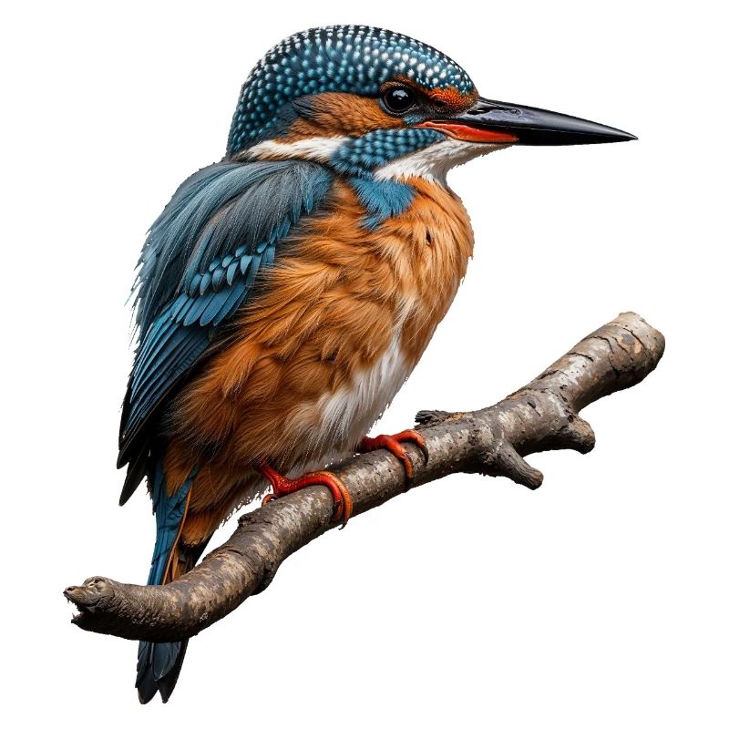 Lebendiger Eisvogel Natur Illustration