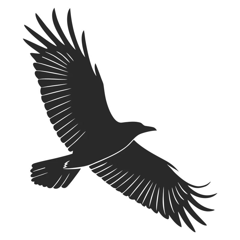 Anmutiges Vogel-Silhouetten-Design