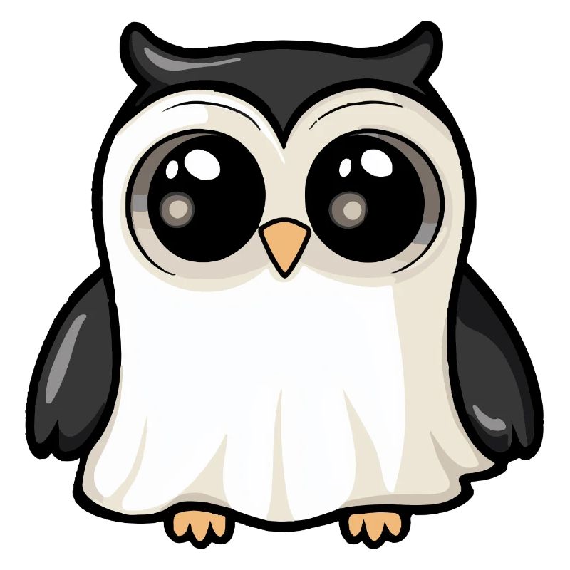 Owl Halloween Comic Ghost