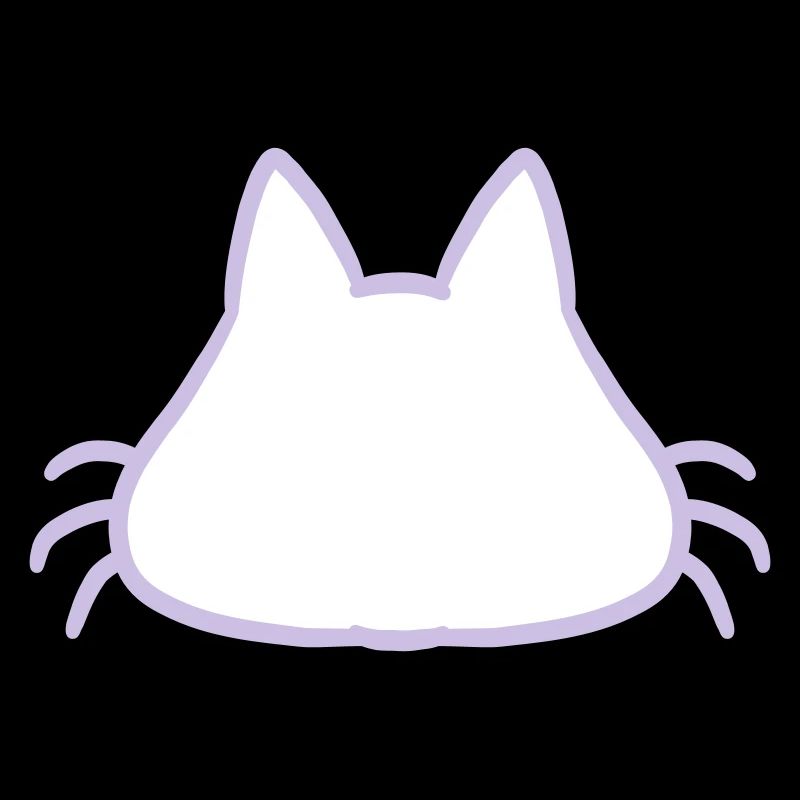 Tête de chat sans visage contour silhouette icône