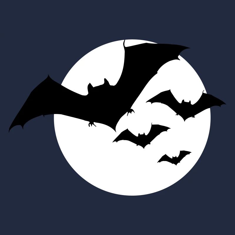 Fledermaus Schwarm Mond Halloween 2c