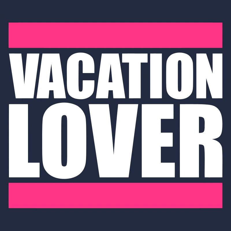 Vacation Lover Saying Text Dashes Lettering Logo