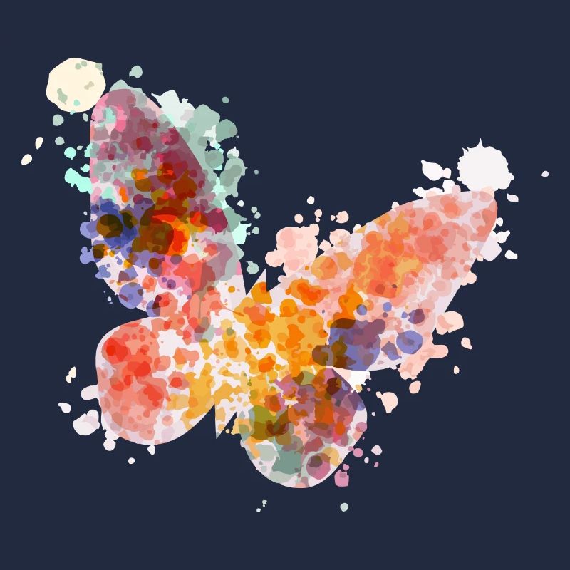Aquarelle papillon en Color Splash