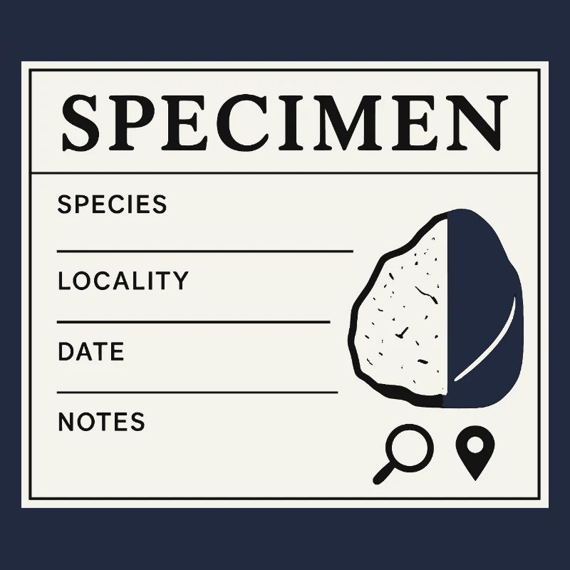 Geological Sample Fossils Collector Label