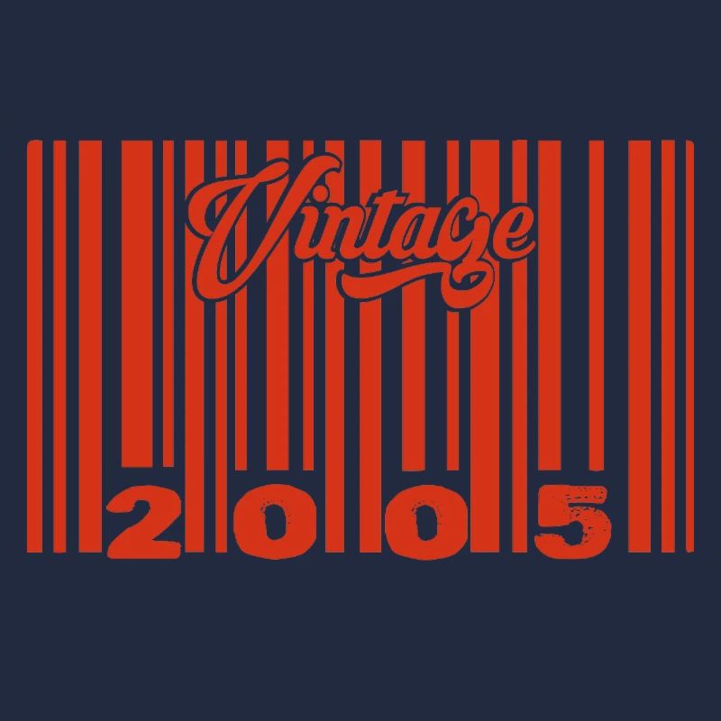 vintage 2005 né en 2005 20 ans bar code anniversai