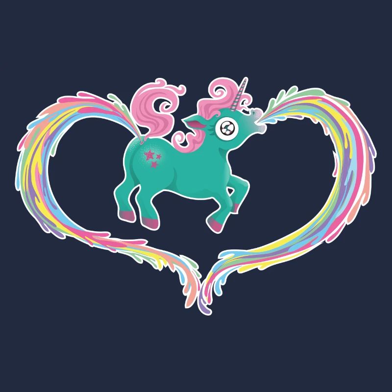 Einhorn Kotze Kacke Regenbogen