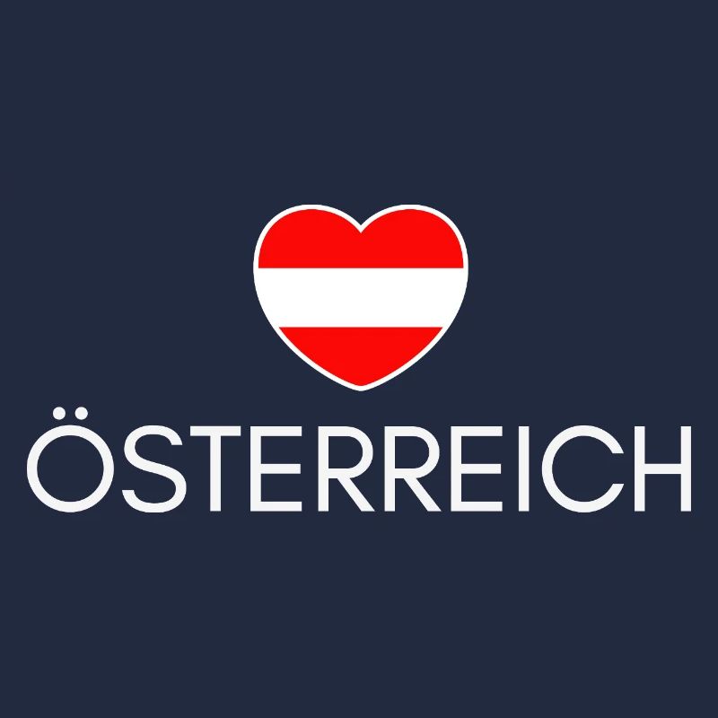 Heart with Austrian flag, Austrian pride