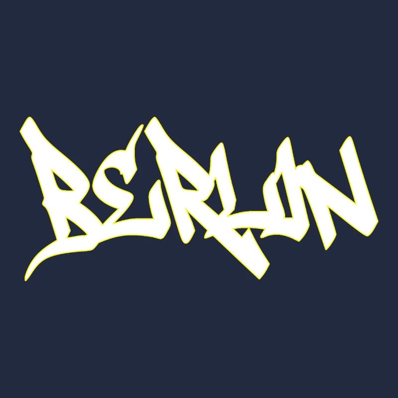 Lettrage marron graffiti de Berlin