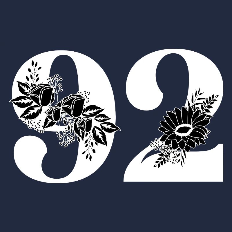 Nummer 92 Schwarze Blumen - 92. Blumengeburtstag