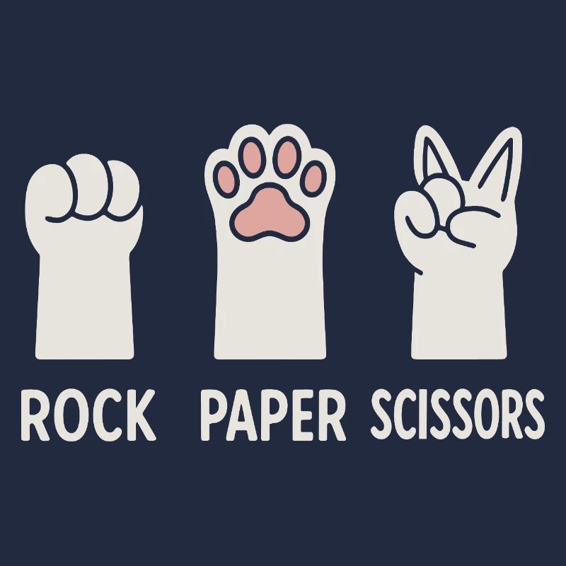 Roche Papier Ciseaux Chats Pattes