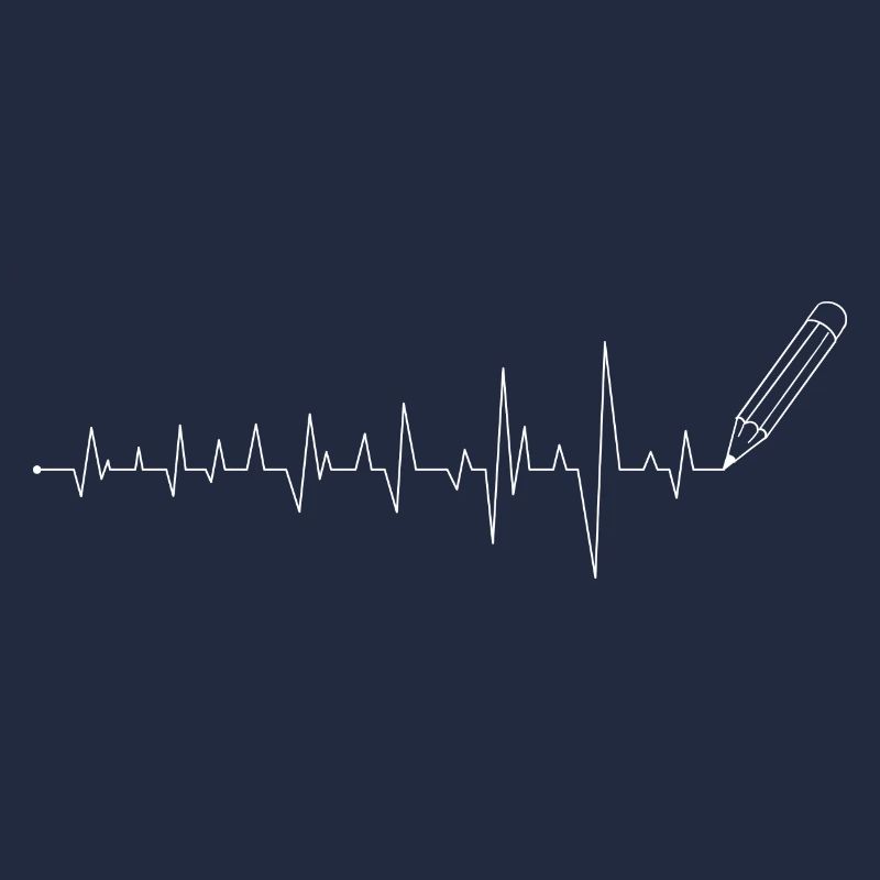 Dessin au trait au crayon ECG