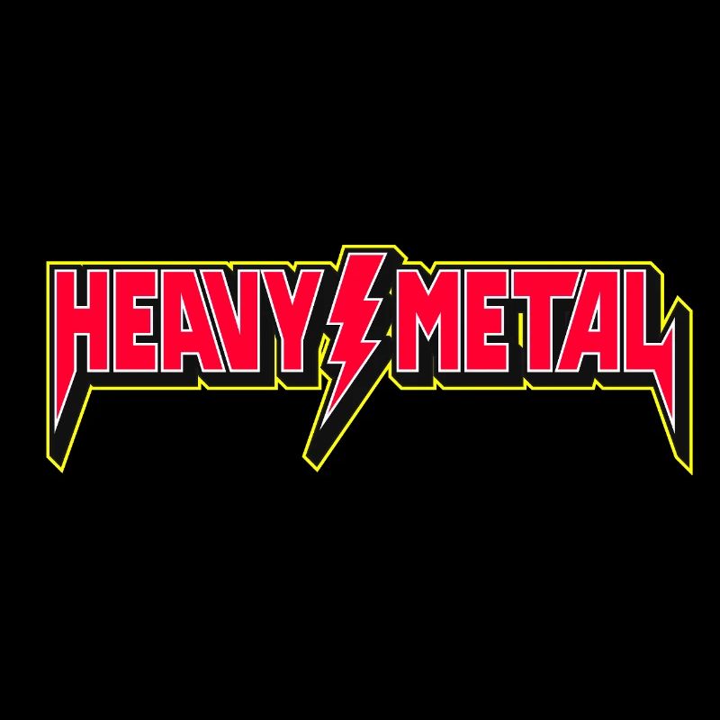 Emblème Heavy Metal avec Éclair