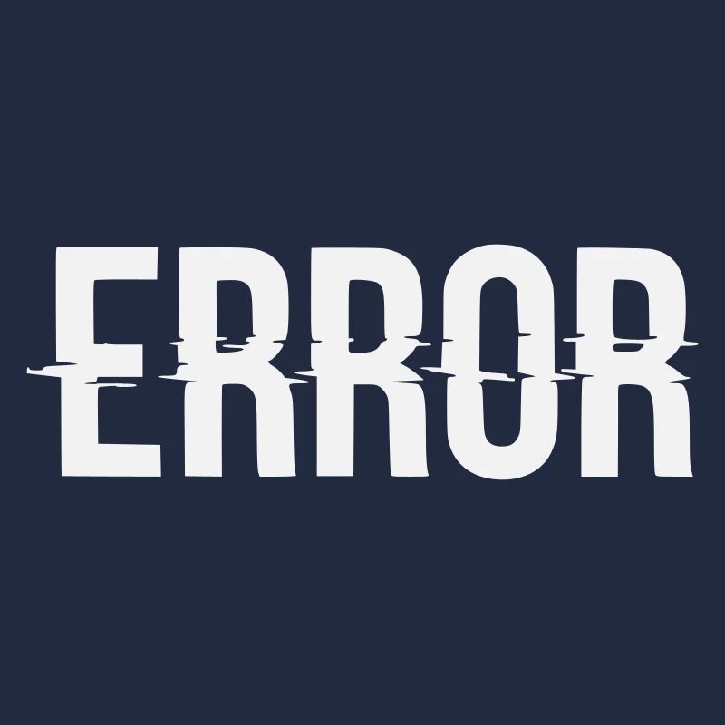 Error Fehlermeldung mit Glitch Schriftzug