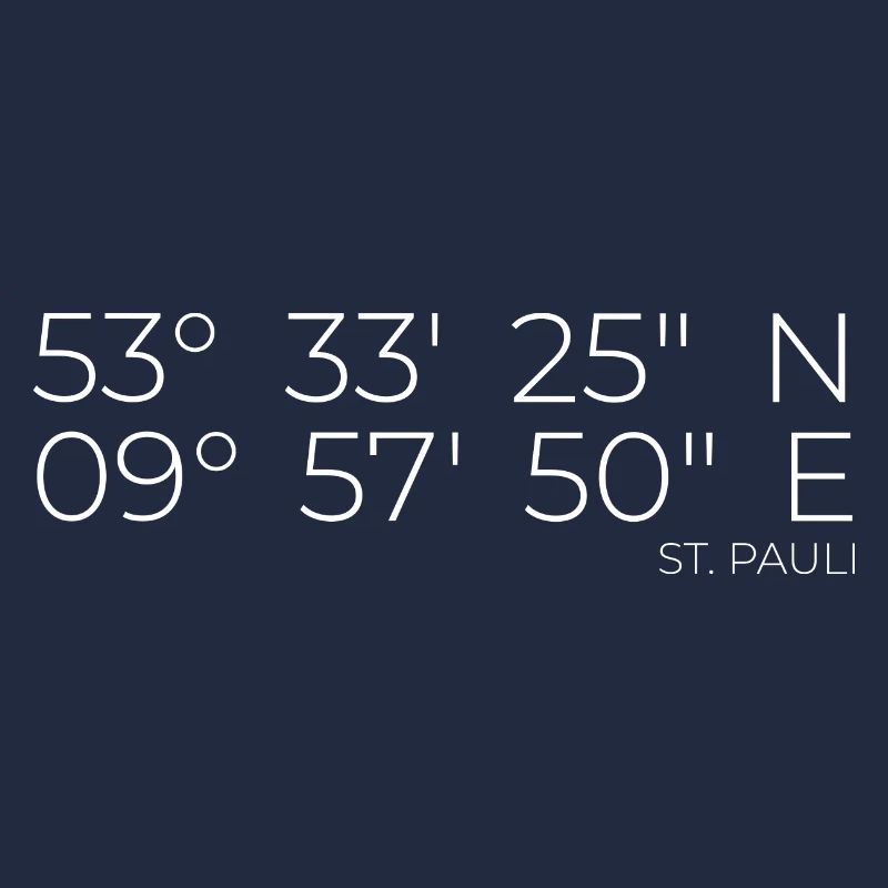 Coordinates St. Pauli Hamburg
