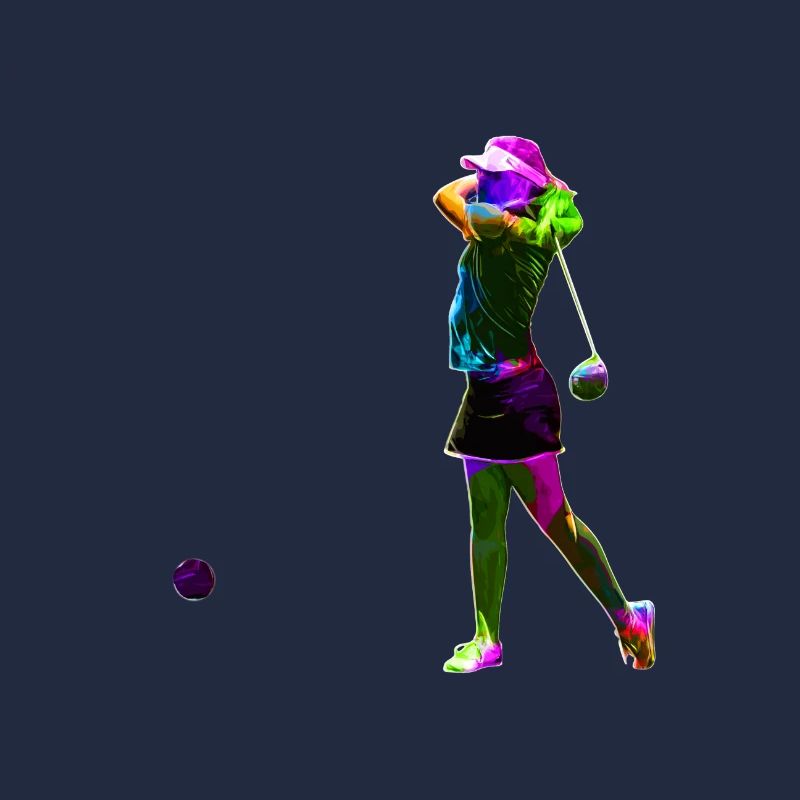 Une golfeuse colorée