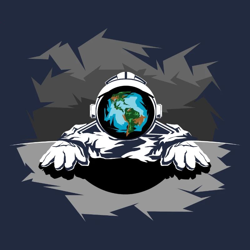 Astronaut Climate Protection Space Illustration Moon
