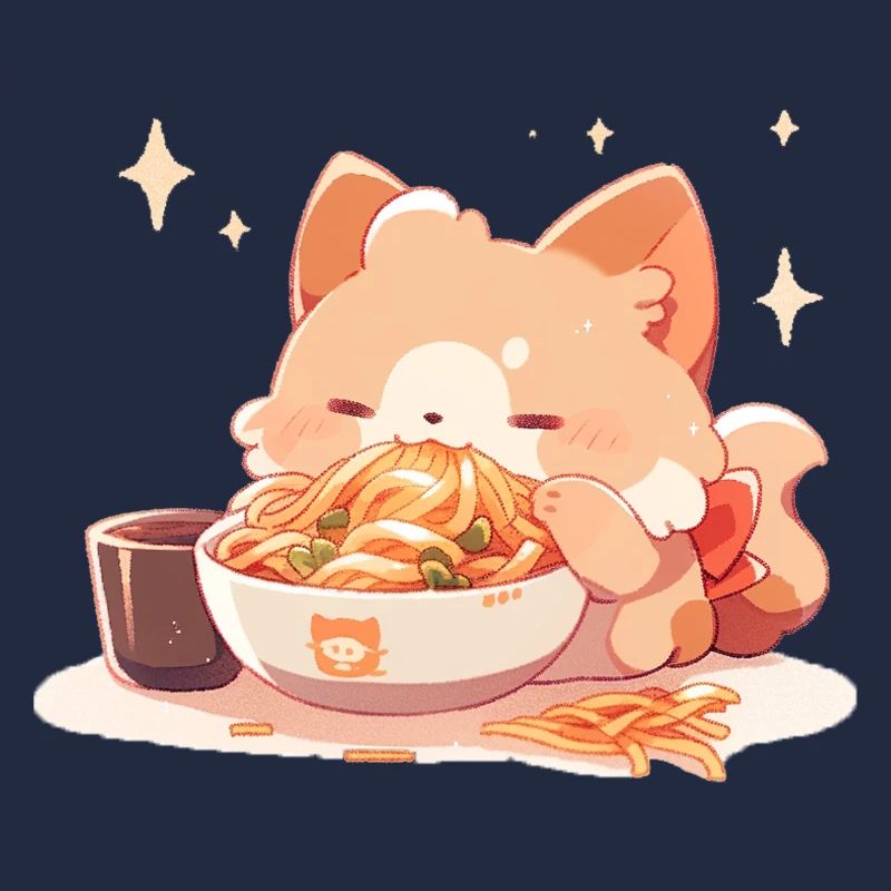 Cat kitten Funny spaghetti eating fat humor