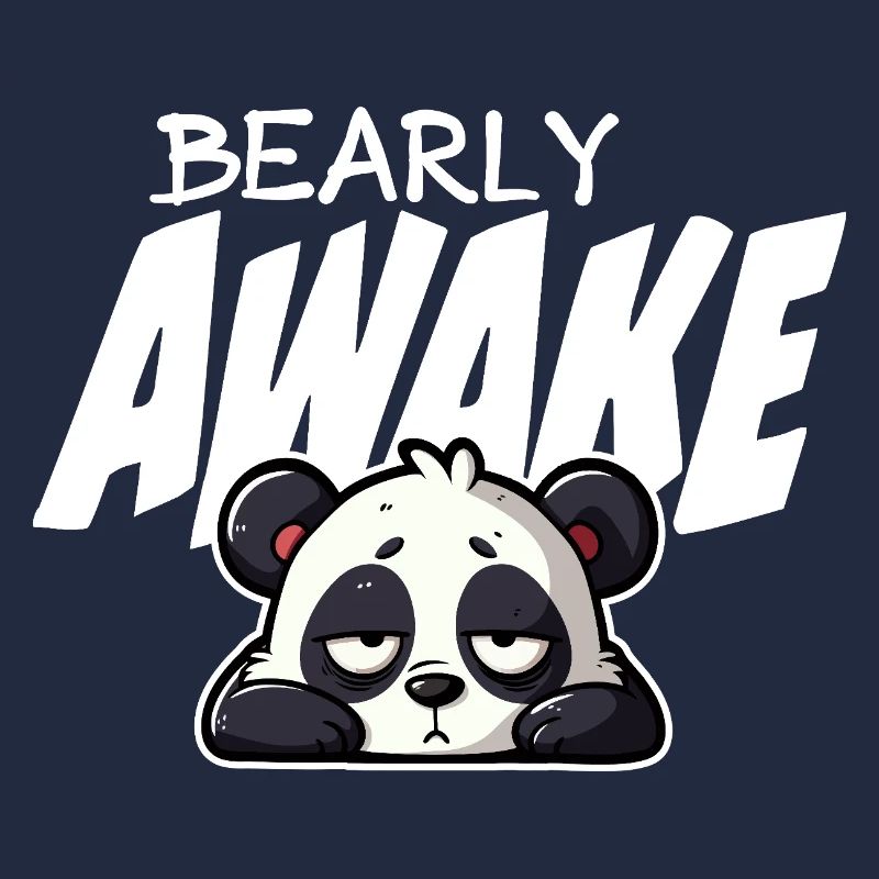 Sleeping Panda Barely Awake