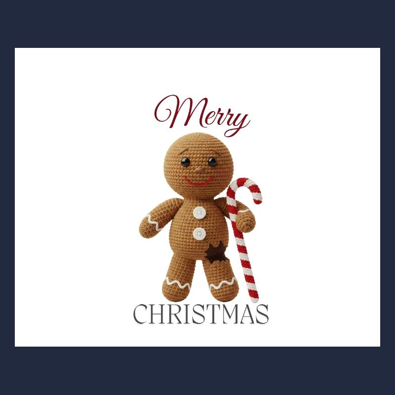 Gingerbread man with candy cane