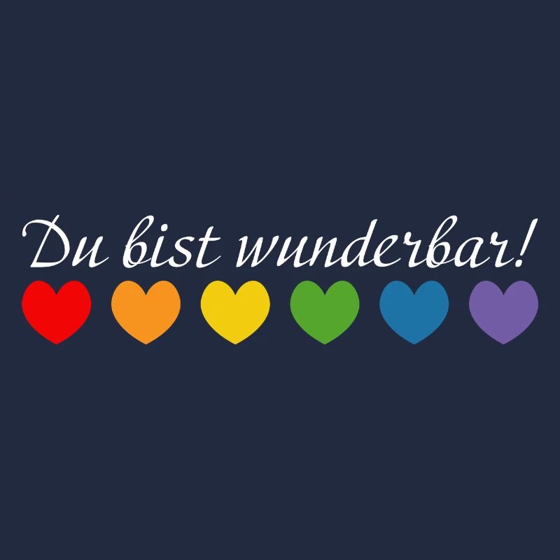 Regenbogenherzchen du bist wunderbar white