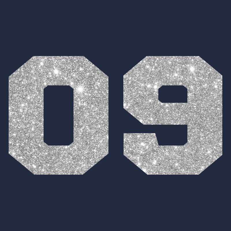 Nummer 9 Silberglitter - 9. Jahrestag