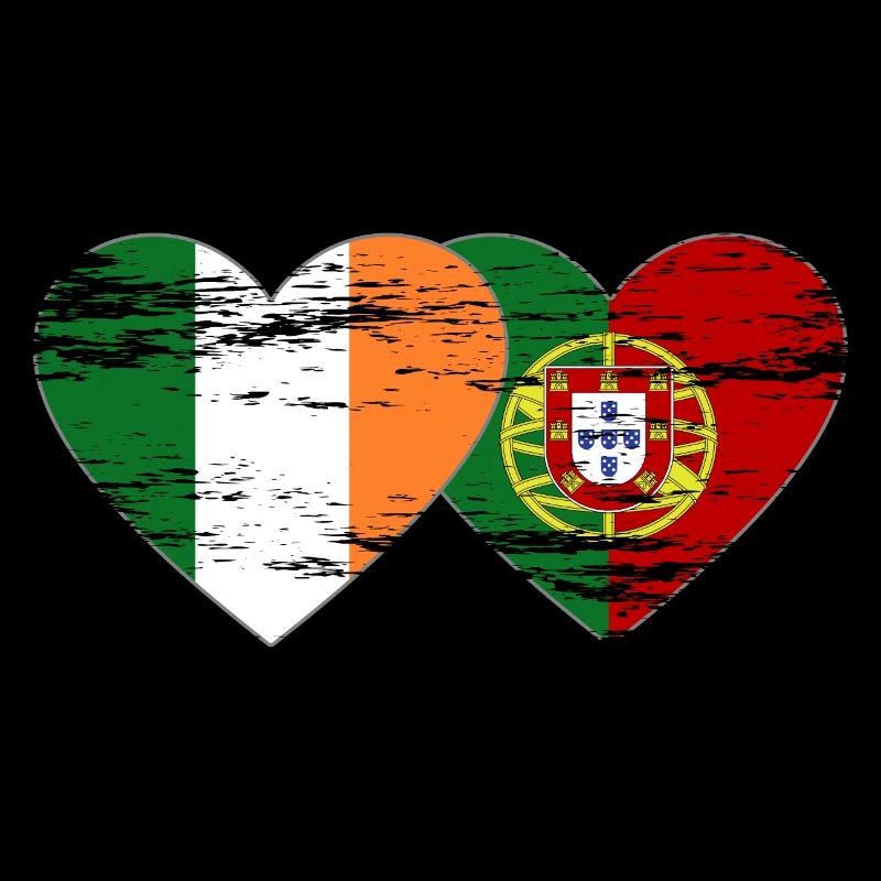Irlande Portugal Drapeau utilisé