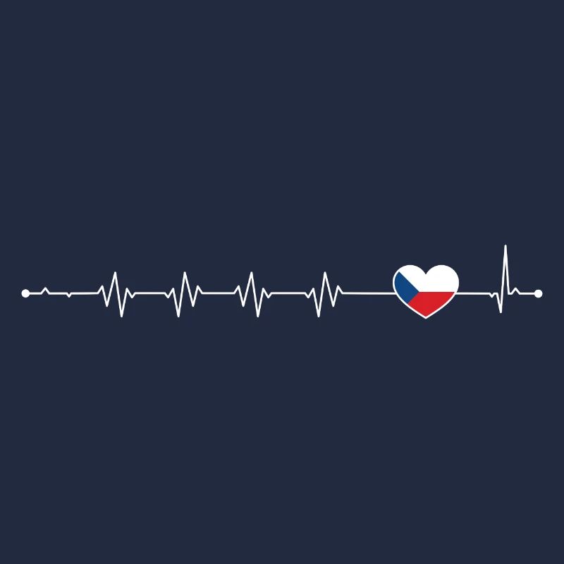 Heartbeat drapeau de la République tchèque