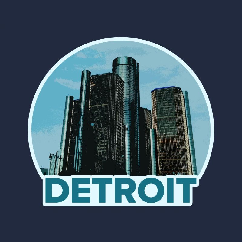 Detroit Stadtskyline Abzeichen