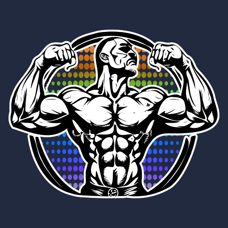 Figurine de puissance dans Rainbow Halos Bodybuilder