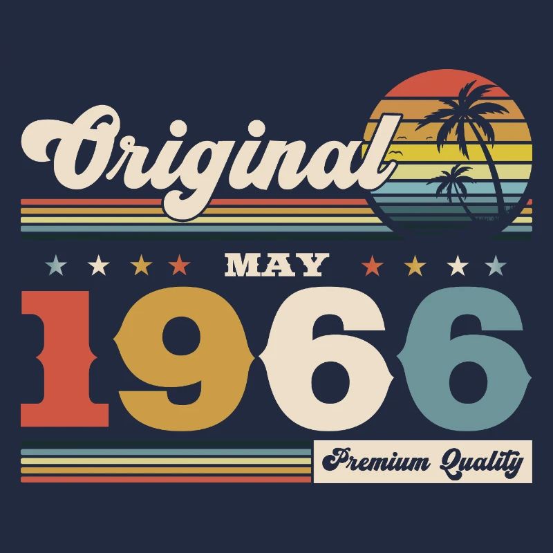 60th Birthday Original May Vintage 1966
