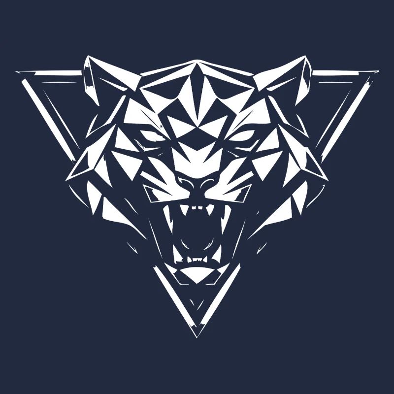 Geometric Wolf Head Facets
