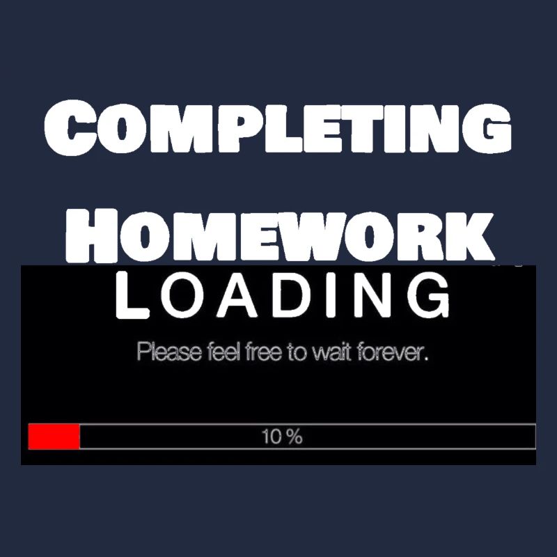 Scrolling Loading Bar University Funny Print