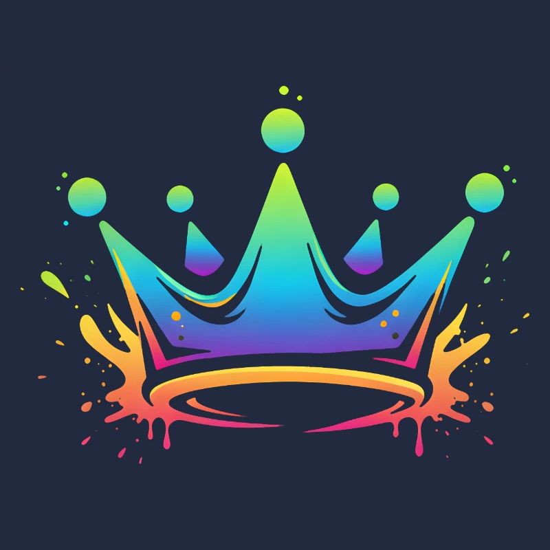 Regenbogen Kronen Splash