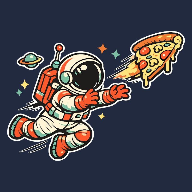 Astronaut on a pizza hunt
