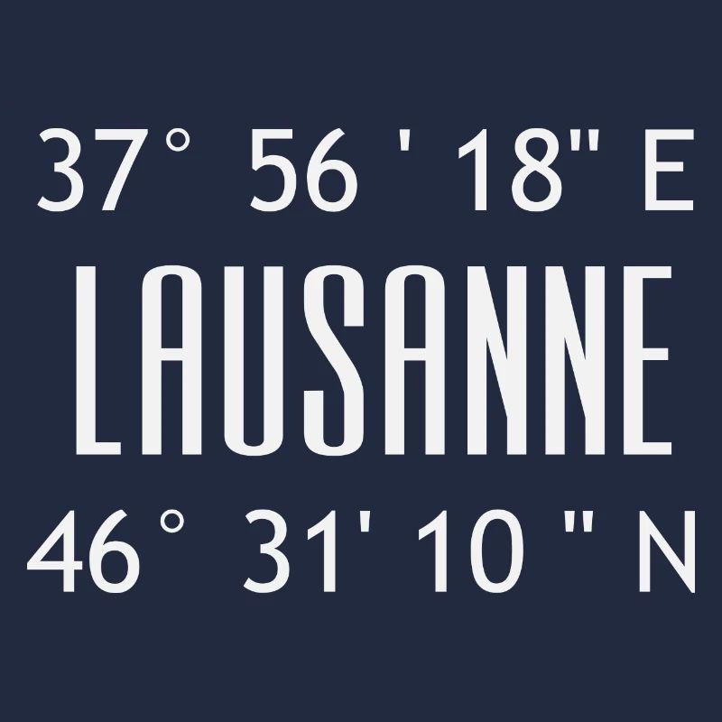 Coordonnées Lausanne typographique
