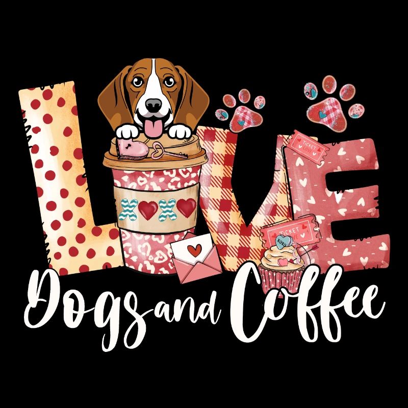 Beagle chien amateur de café chien maman Saint-Valentin