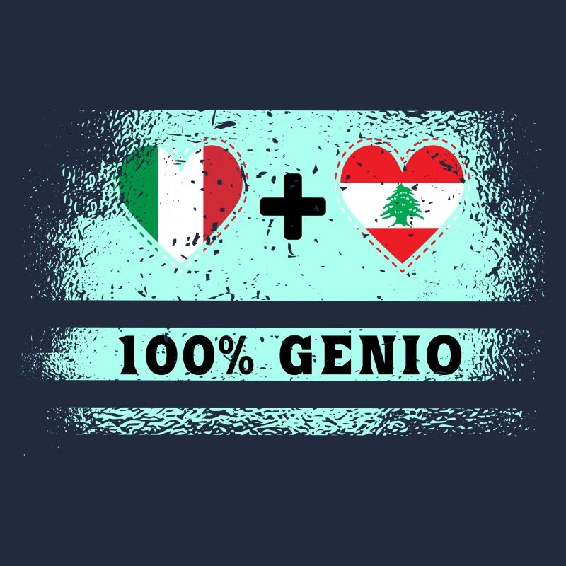 Italie et Liban 100% drapeau de génie