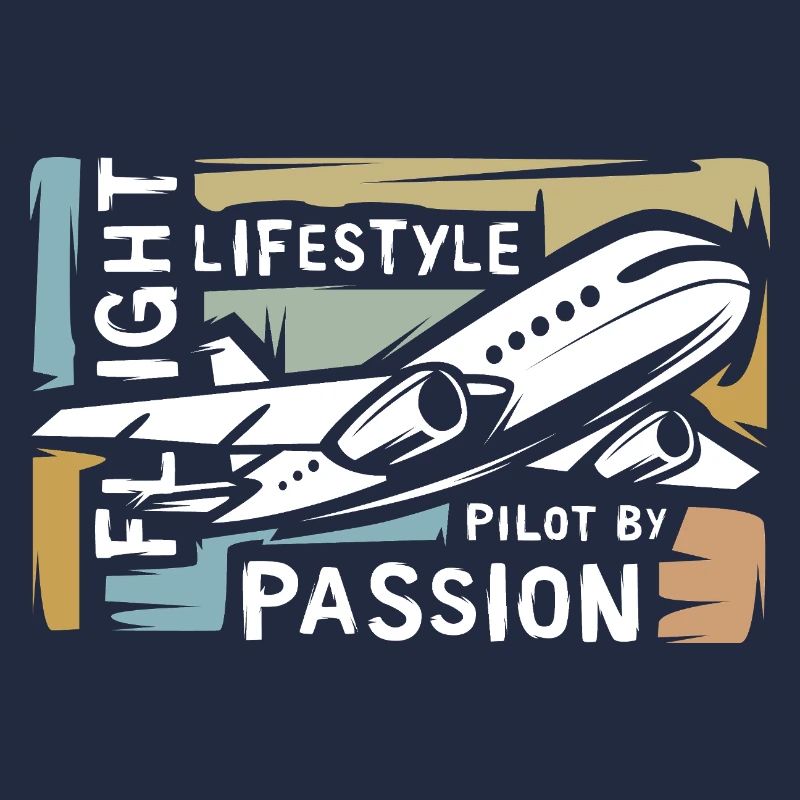Pilot by Passion - vintage airplane collage