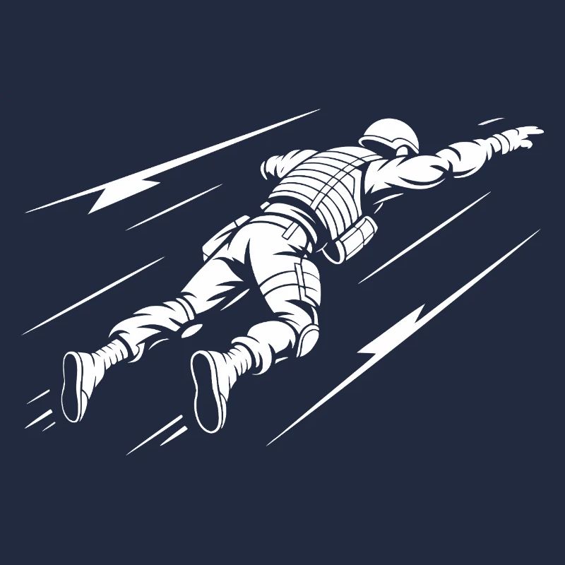 Astronaute en vol dans l'espace