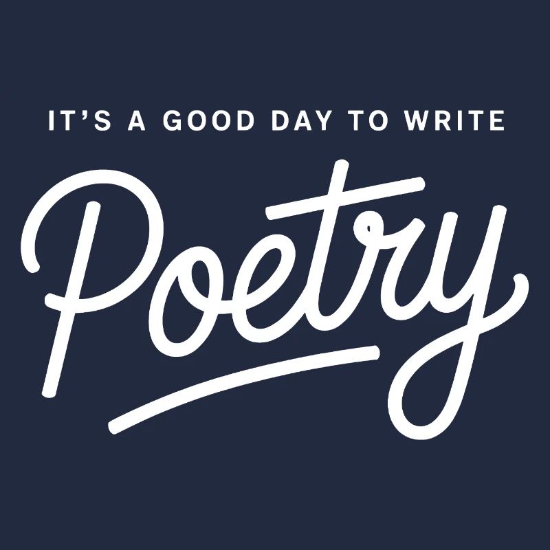 Poetry Script on Black Background